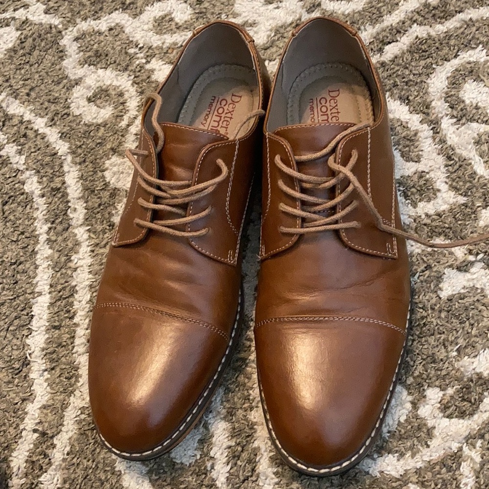 Dexter Comfort Memory Foam brown leather shoes